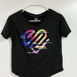 Justice Multicolor Heart Short Sleeve Tee